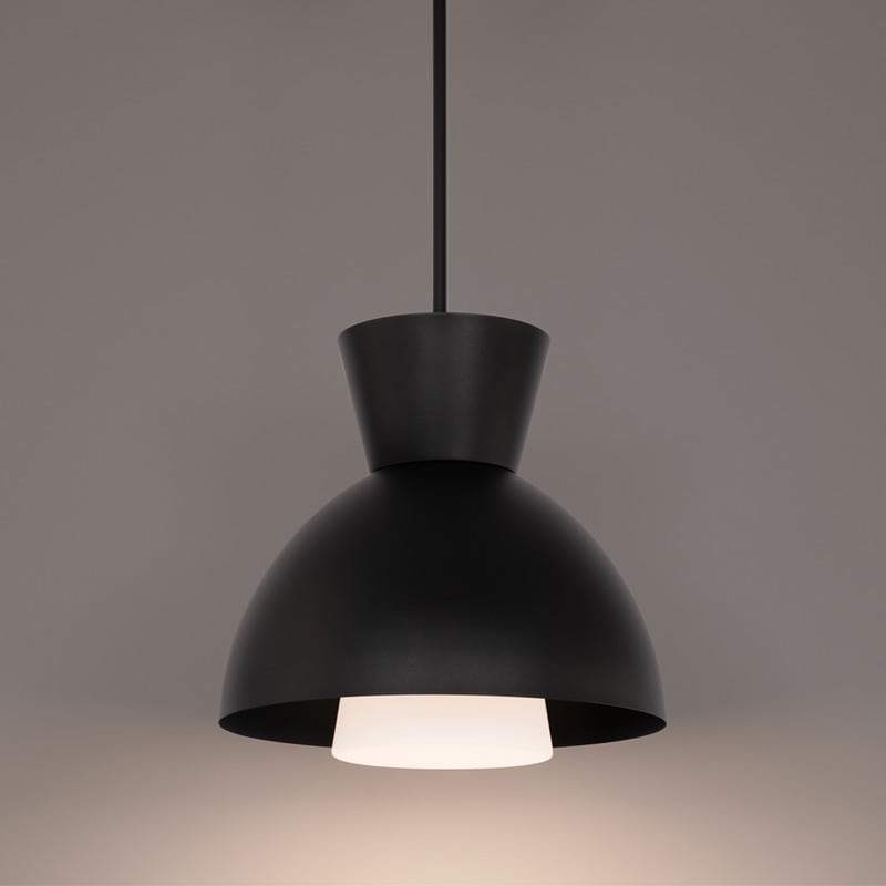 【WAC LIGHTING】アメリカ・LEDペンダントライト「Carafe」ブラック（φ400×H380mm）