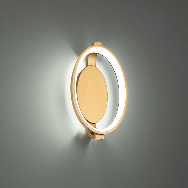 【WAC LIGHTING】アメリカ・LEDウォールライト「Solitaire」ゴールド（W330×D70×H200mm）