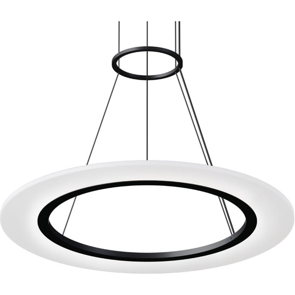 【Sonneman】アメリカ・デザイン照明 ペンダントライト「Arctic Rings LED 23.75 inch」1灯・サテンブラック（W603×H13mm）