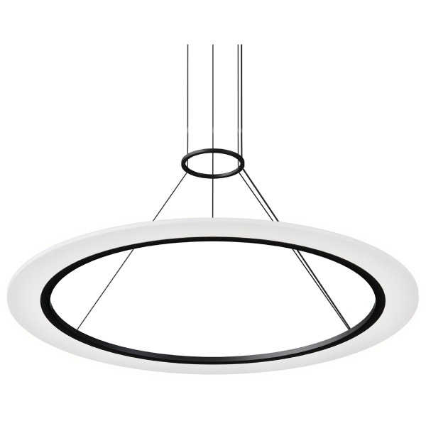 【Sonneman】アメリカ・デザイン照明 ペンダントライト「Arctic Rings LED 37.5 inch」1灯・サテンブラック（W953×H13mm）