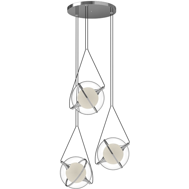 【KUZCO】アメリカ・デザイン照明「Aries LED」シャンデリア Chrome（φ711×H305mm）