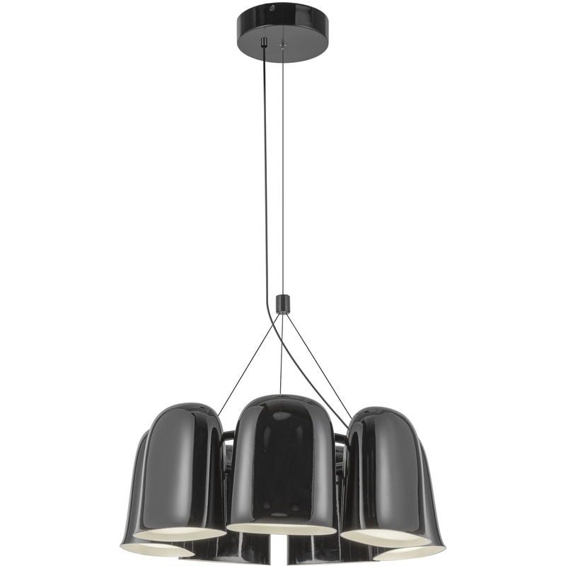 【KUZCO】アメリカ・デザイン照明「Bell LED」シャンデリア Glossy Black（φ492×H340mm）
