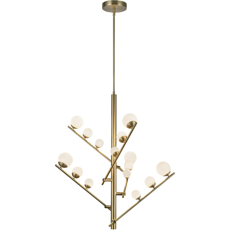 【KUZCO】アメリカ・デザイン照明「Cypress LED」シャンデリア Brushed Gold（φ457×H762mm）