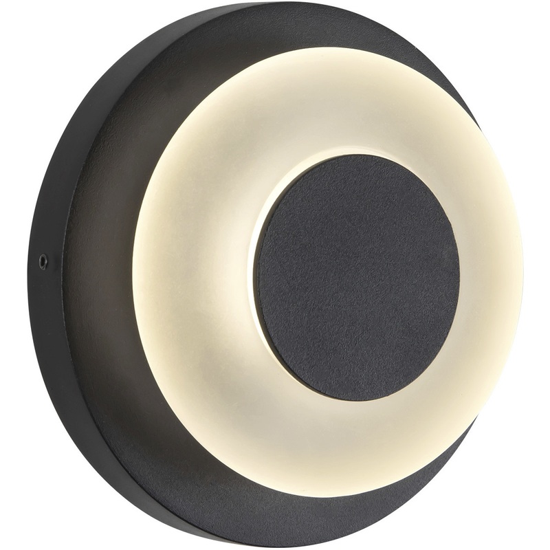 【KUZCO】アメリカ・デザイン照明「Stephord Black Exterior Wall Sconce」屋外用ウォールライト（φ127mm）