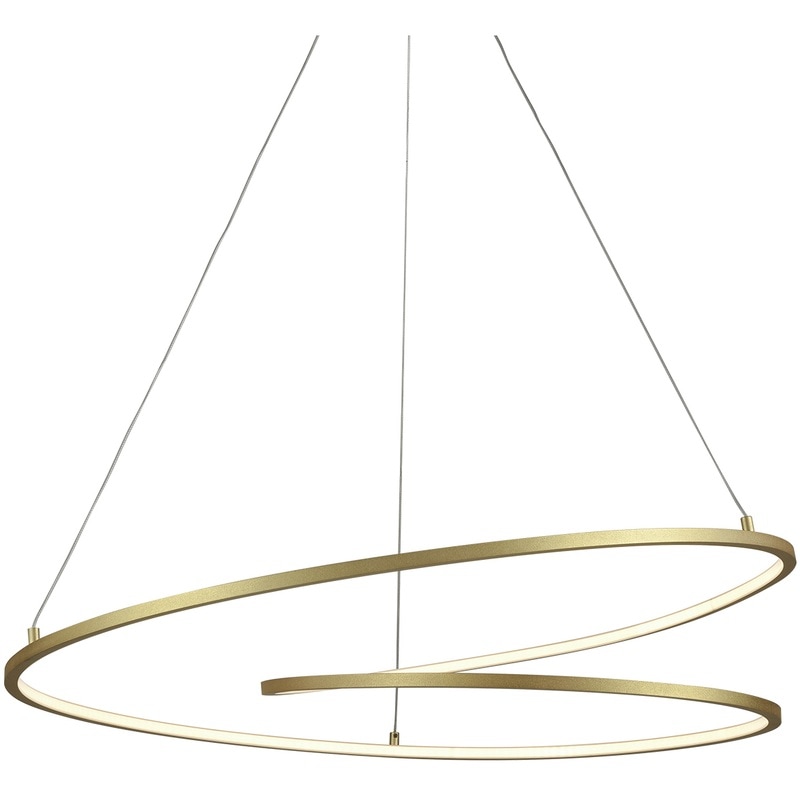 【KUZCO】アメリカ・デザイン照明「Twist LED」ペンダントライト Antique Brass（φ813×H200mm）