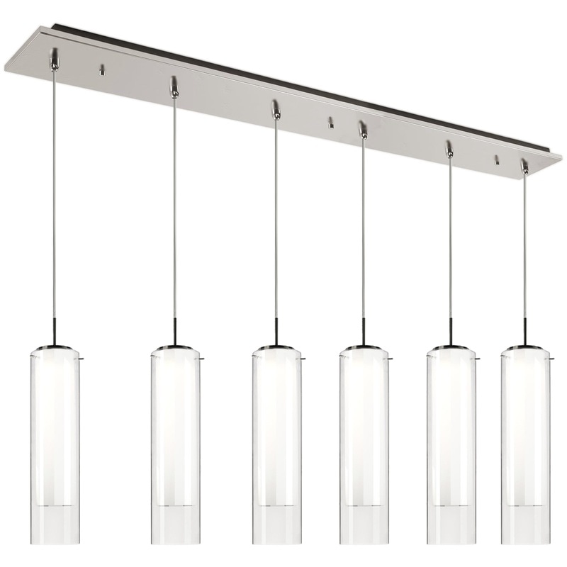 【KUZCO】アメリカ・デザイン照明「Verona LED」ペンダントライト Brushed Nickel Multi BN-06（W1051×H600mm）