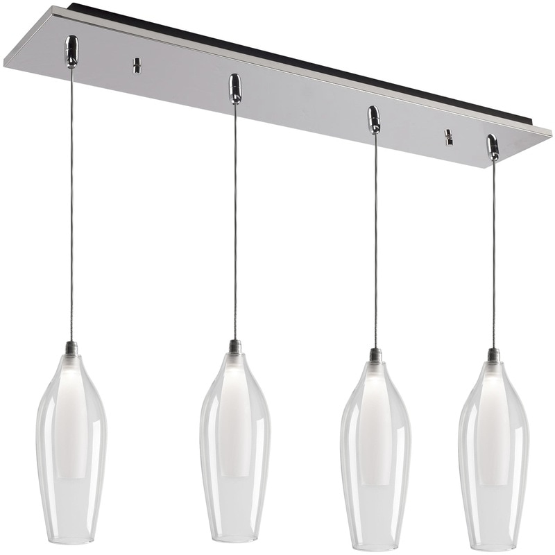 【KUZCO】アメリカ・デザイン照明「Victoria LED」ペンダントライト Chrome Multi CH-04（W622×H279mm）