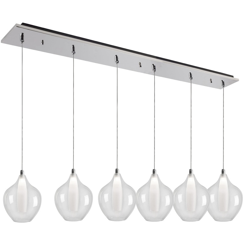 【KUZCO】アメリカ・デザイン照明「Victoria LED」ペンダントライト Chrome Multi CH-06（W1083×H229mm）