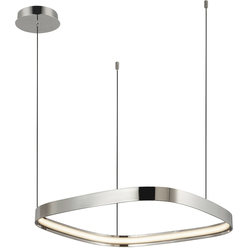 【KUZCO】アメリカ・デザイン照明「Yukon LED」ペンダントライト Polished Nickel（W502×H38mm）