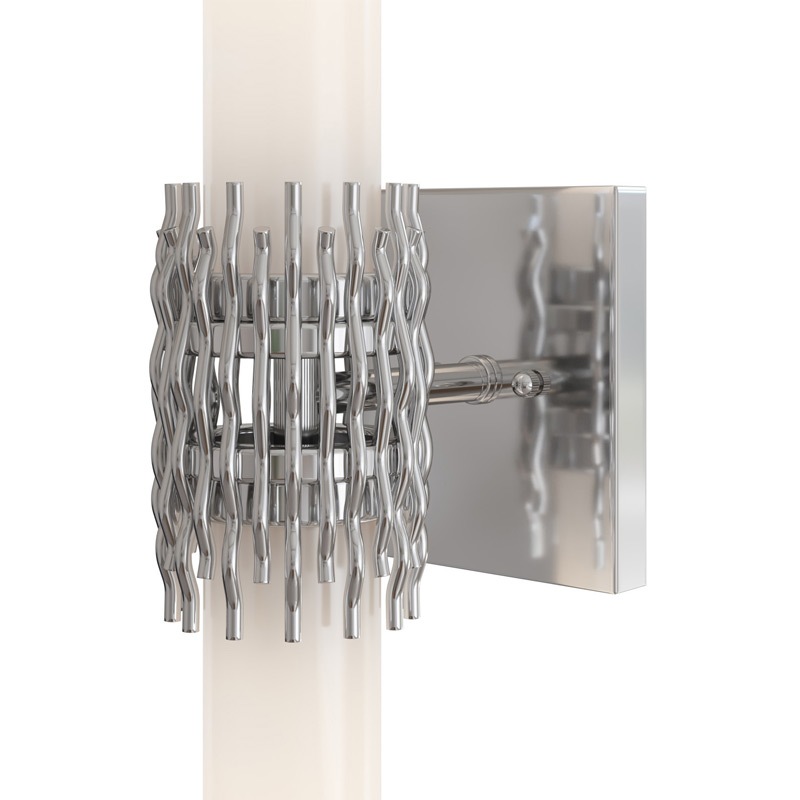 【CURREY】アメリカ・デザイン照明 ウォールライト 2灯「Brietta」シルバー（W120×D130×H580mm）