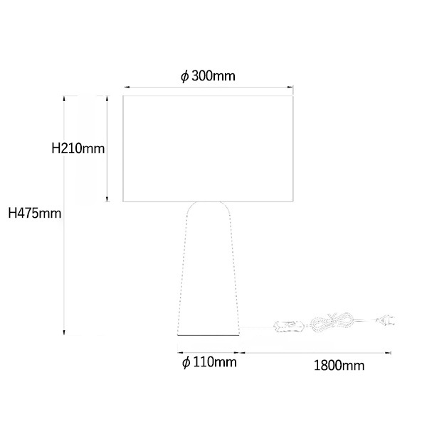 【LUCIDE】ベルギー デザイン照明 テーブルライト「NIMUE」Taupe（φ300×H475mm）