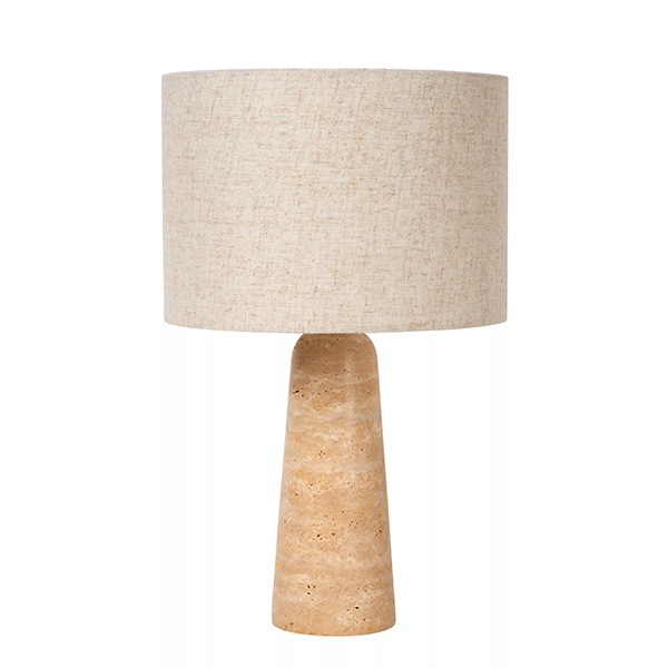 【LUCIDE】ベルギー デザイン照明 テーブルライト「NIMUE」Taupe（φ300×H475mm）