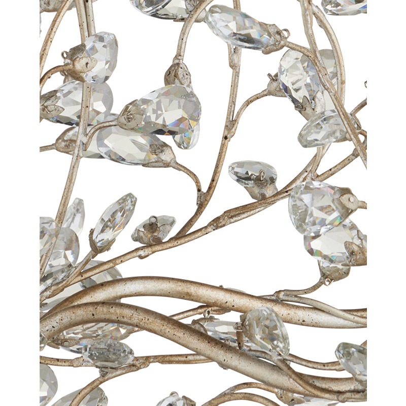 【CURREY】アメリカ・クリスタルシャンデリア 8灯「Crystal Bud」シルバー（φ838×H838mm）