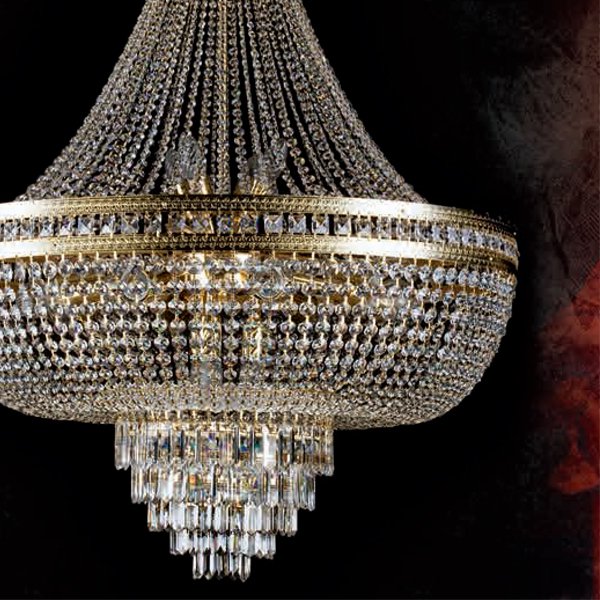 ART GLASS】クリスタルエンパイアシャンデリア「SAXANA」15灯(W800