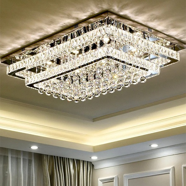 デザイン照明　クリスタルシーリングシャンデリア（W800／1000／1200mm）