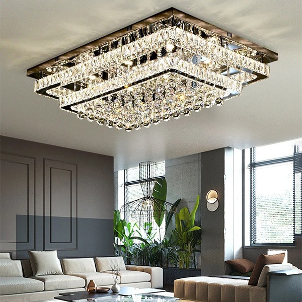 デザイン照明　クリスタルシーリングシャンデリア（W800／1000／1200mm）