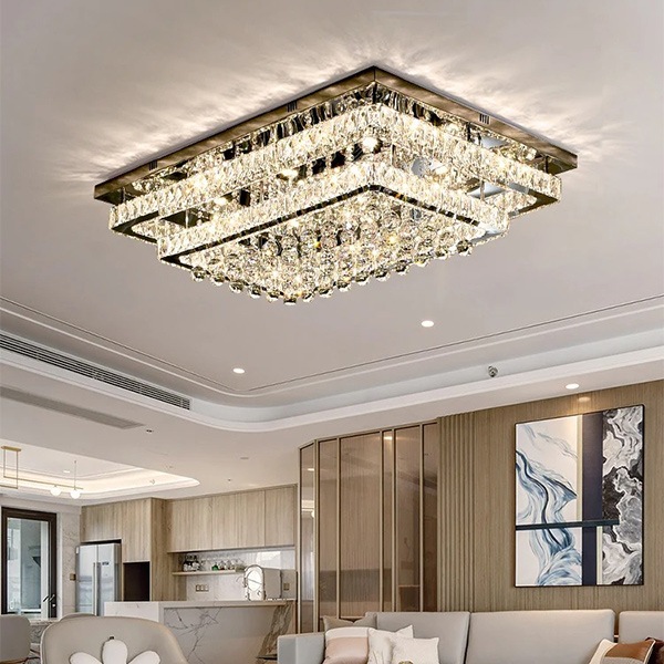 デザイン照明　クリスタルシーリングシャンデリア（W800／1000／1200mm）