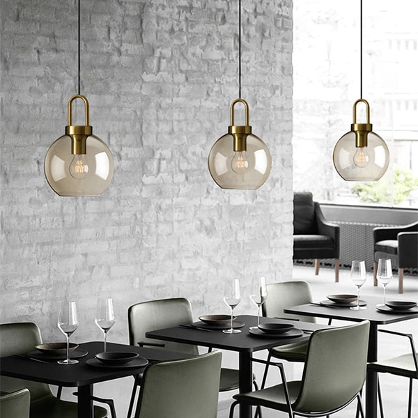 【リーズナブル】デザイン照明 ガラスシェードペンダントライト(φ200/250/300mm)