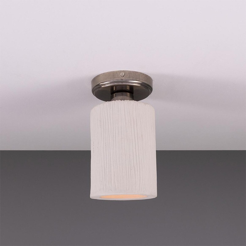 【Mullan】アイルランド「Senna-Organic Ceramic」シーリングライト 1灯 マットホワイト（W120×H230mm）