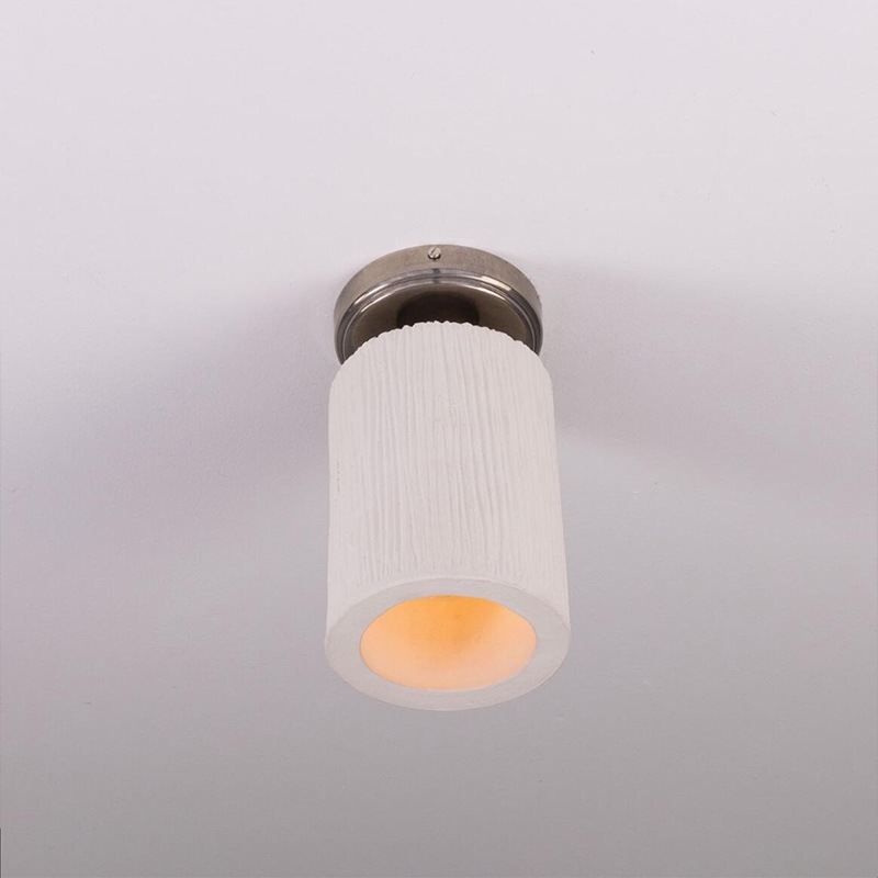 【Mullan】アイルランド「Senna-Organic Ceramic」シーリングライト 1灯 マットホワイト（W120×H230mm）