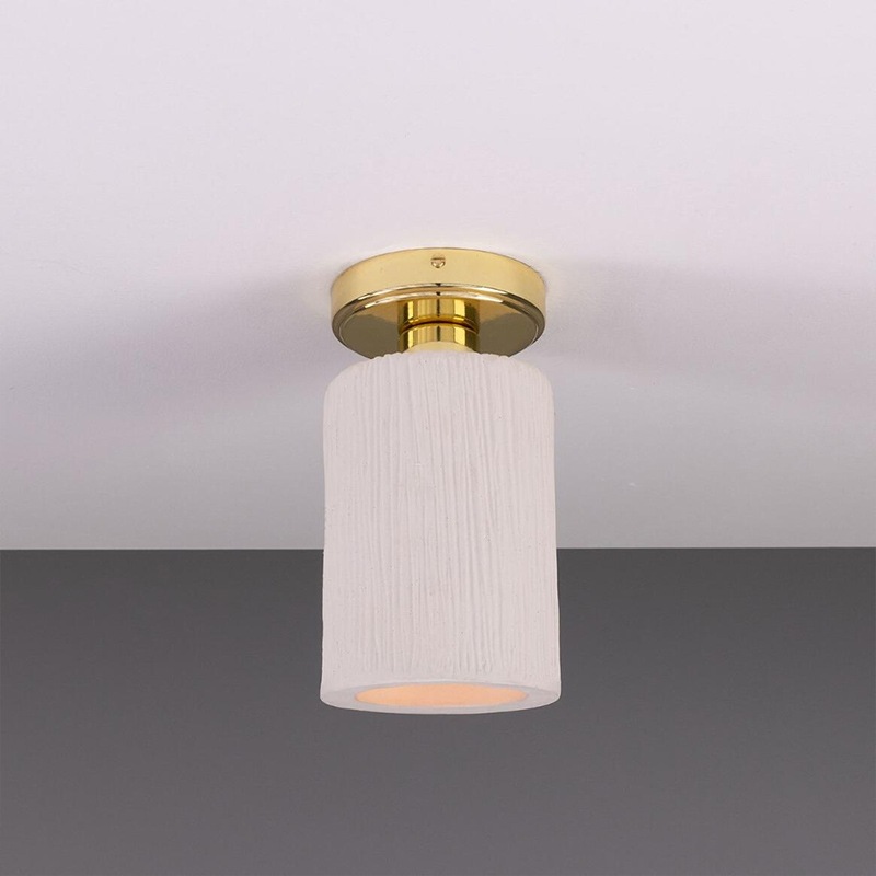 【Mullan】アイルランド「Senna-Organic Ceramic」シーリングライト 1灯 マットホワイト（W120×H230mm）