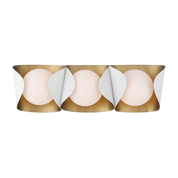 【Minka-Lavery】アメリカ・ウォールライト「Flare」ホワイト／ゴールド（W610×D178×H203mm）