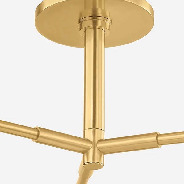 【MITZI】アメリカ・デザインシャンデリア「Sonja」3灯 ゴールド／ホワイト（Φ1321×H369mm）