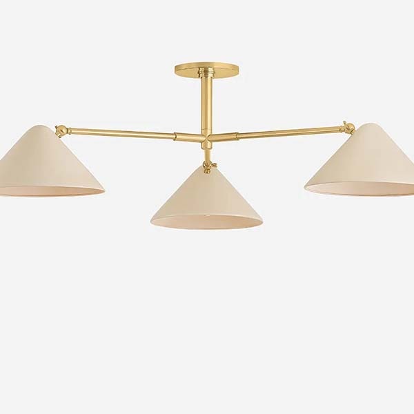 【MITZI】アメリカ・デザインシャンデリア「Sonja」3灯 ゴールド／ホワイト（Φ1321×H369mm）