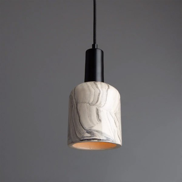 【Mullan】アイルランド・「OSIER」マーブルセラミックペンダントライト1灯・MARBLED（W115×H250mm）