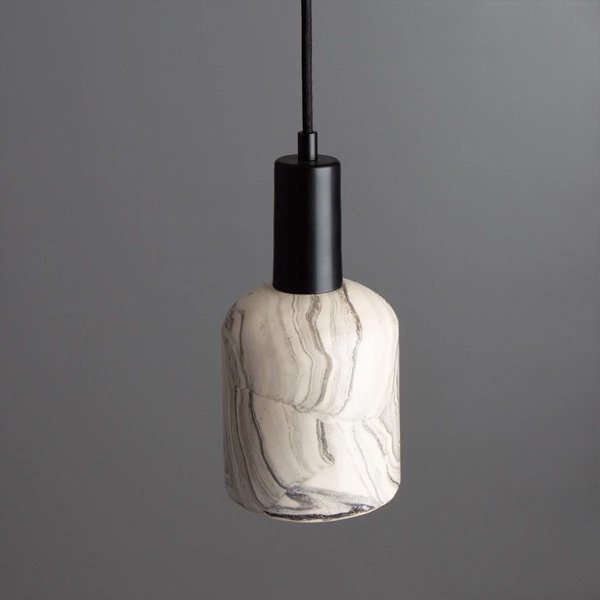 【Mullan】アイルランド・「OSIER」マーブルセラミックペンダントライト1灯・MARBLED（W115×H250mm）