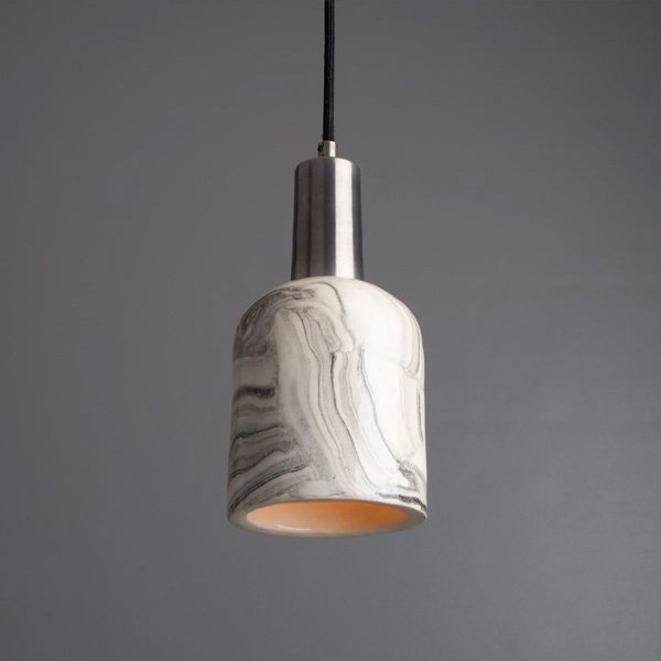 【Mullan】アイルランド・「OSIER」マーブルセラミックペンダントライト1灯・MARBLED（W115×H250mm）