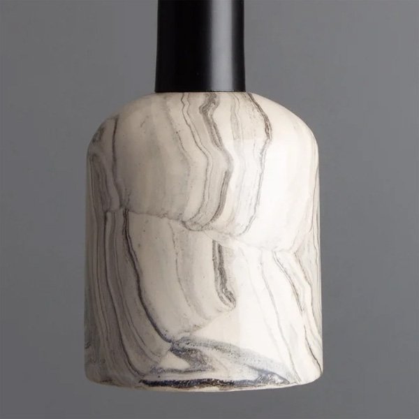【Mullan】アイルランド・「OSIER」マーブルセラミックペンダントライト1灯・MARBLED（W115×H250mm）