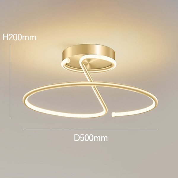 モダン照明 LEDフープ型シーリングライト ゴールド（D400／500／600mm