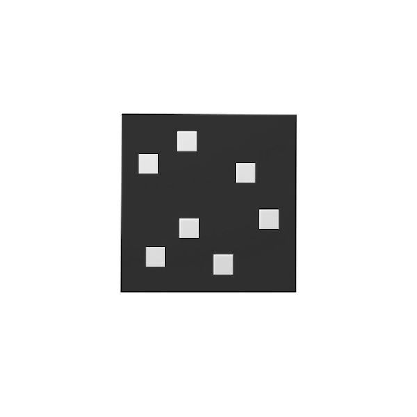 【Fabbian】イタリア デザイン照明 シーリングライト「QUARTER」ホワイト／ブラック／サテン（W595×D595×H35mm）