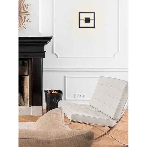 【MARETTI】オランダ・LEDウォールライト「FRAMELIGHT SLIM」1灯 BLACK(φ300mm×H120mm)