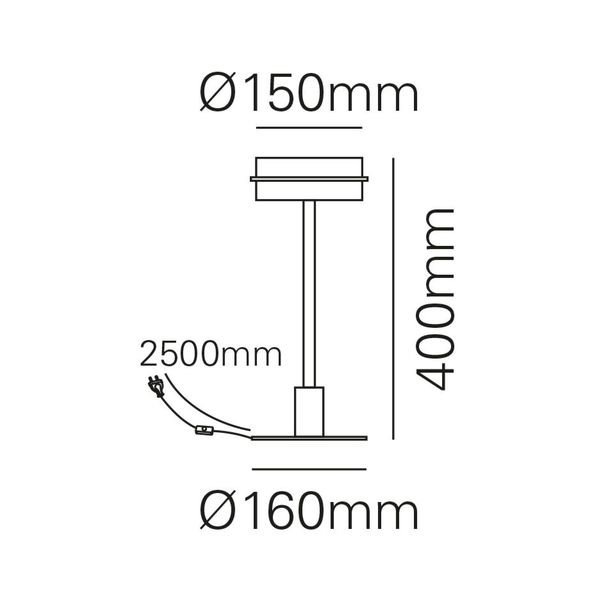 【MARETTI】オランダ・LEDテーブルランプ「BO XL」1灯  BRONZE（φ160×H400mm）