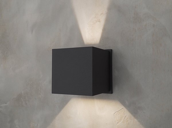 【ET2】アメリカ・ホテルライクなアウトドアウォールライト「ALUMILUX CUBE」2灯(W110×D110×H110mm)