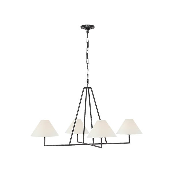 【Visual Comfort】アメリカ・デザイン照明 シャンデリア「Ashton Extra Large Four Light Sculpted Chandelier」4灯・ブラック（W1118×H635mm）