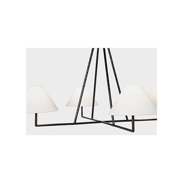 【Visual Comfort】アメリカ・デザイン照明 シャンデリア「Ashton Extra Large Four Light Sculpted Chandelier」4灯・ブラック（W1118×H635mm）