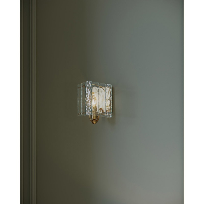 【CURREY】アメリカ・ウォールライト 1灯「Duvernell」ゴールド（W190×D108×H203mm）