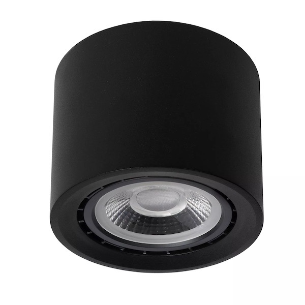 【LUCIDE】ベルギー デザイン照明 シーリングライト「FEDLER」Black 1灯（φ120×H100mm）