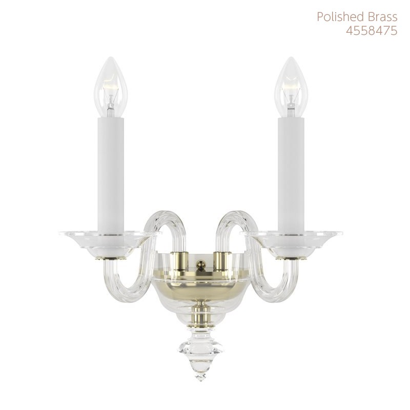 【Preciosa】「Eugene S」クリスタルウォールライト 2灯 ゴールド（W310×D190×H310mm）