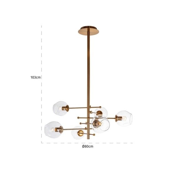 【Richmond Interiors】オランダ・インテリア照明「Daria」6灯（W800×D800×H1030mm）
