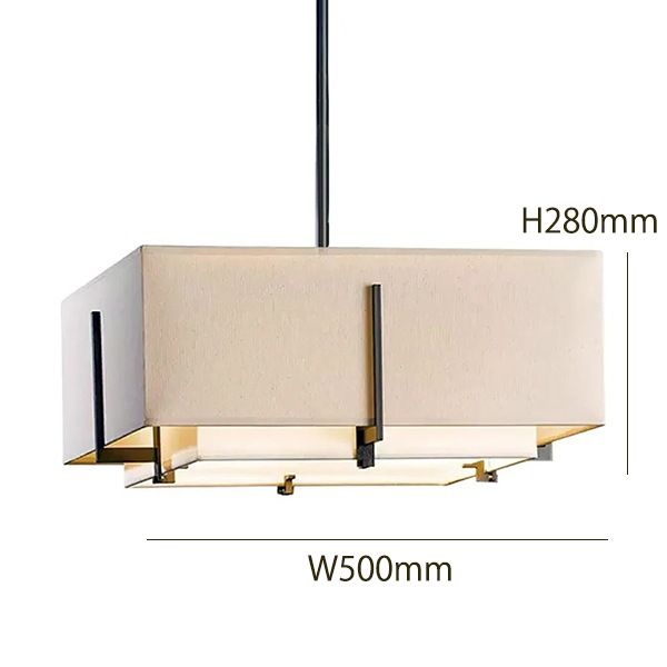 デザイン照明  ペンダントライト スクエア ブラック（W400／500／600mm） 