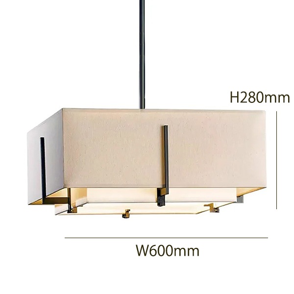 デザイン照明  ペンダントライト スクエア ブラック（W400／500／600mm） 