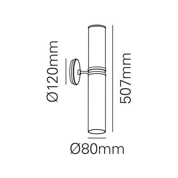 【MARETTI】オランダ・シェードウォールライト「INFINITO」1灯 BRONZE（φ80×H507mm）