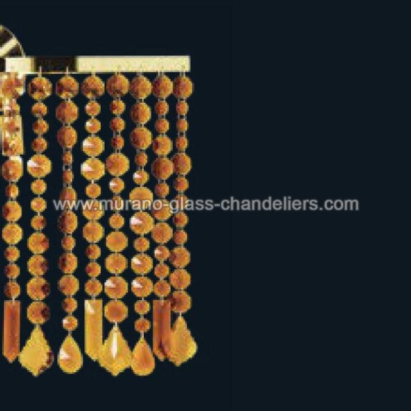 【MURANO GLASS CHANDELIERS】イタリア・ヴェネチアンガラスウォールライト2灯「ASPEN」（W400×H380mm）