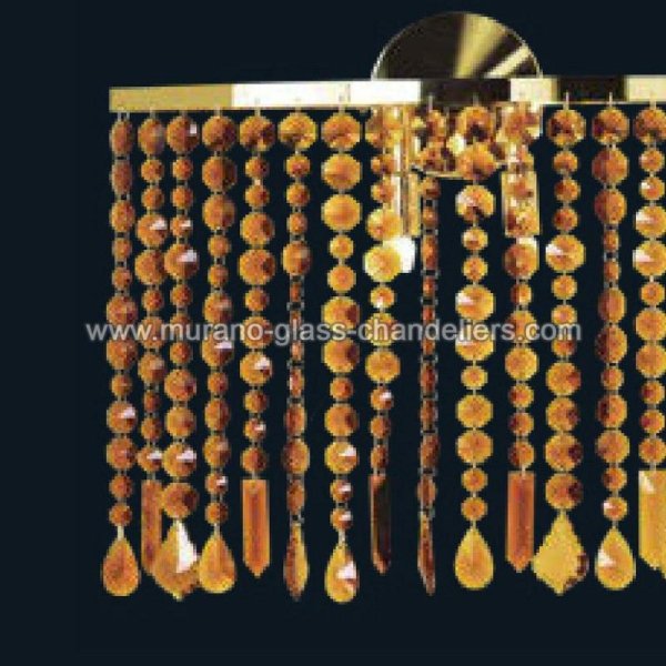 【MURANO GLASS CHANDELIERS】イタリア・ヴェネチアンガラスウォールライト2灯「ASPEN」（W400×H380mm）