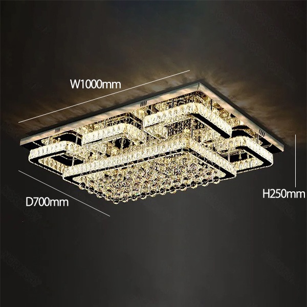 デザイン照明　クリスタルシーリングシャンデリア（W800／1000／1200mm）