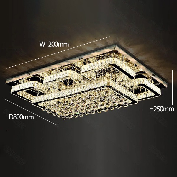 デザイン照明　クリスタルシーリングシャンデリア（W800／1000／1200mm）